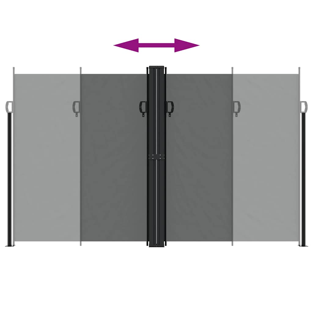 Seitenmarkise Ausziehbar Anthrazit 200x1000 cm