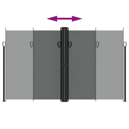 Seitenmarkise Ausziehbar Anthrazit 200x1000 cm