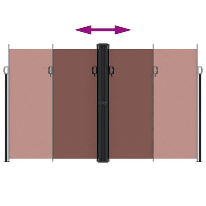 Seitenmarkise Ausziehbar Braun 200x1000 cm