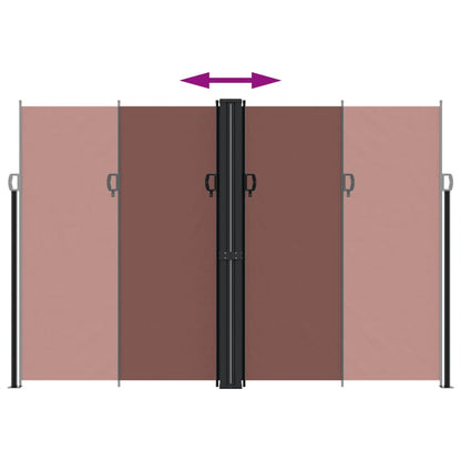 Seitenmarkise Ausziehbar Braun 220x1000 cm