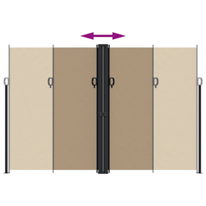 Seitenmarkise Ausziehbar Taupe 220x1000 cm