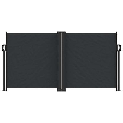 Seitenmarkise Ausziehbar Schwarz 120x1200 cm