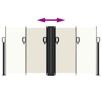 Seitenmarkise Ausziehbar Creme 120x1200 cm