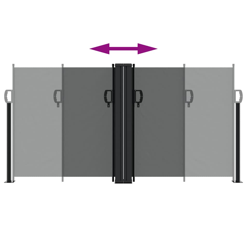 Seitenmarkise Ausziehbar Anthrazit 120x1200 cm