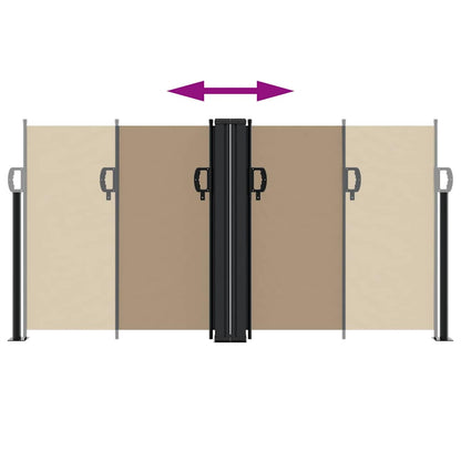 Seitenmarkise Ausziehbar Taupe 120x1200 cm