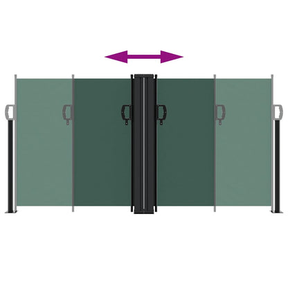 Seitenmarkise Ausziehbar Dunkelgrün 120x1200 cm