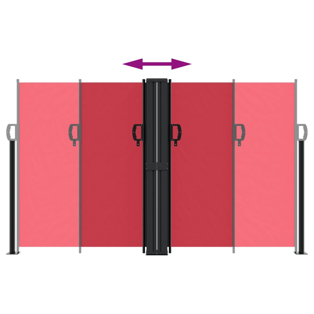 Seitenmarkise Ausziehbar Rot 140x1200 cm