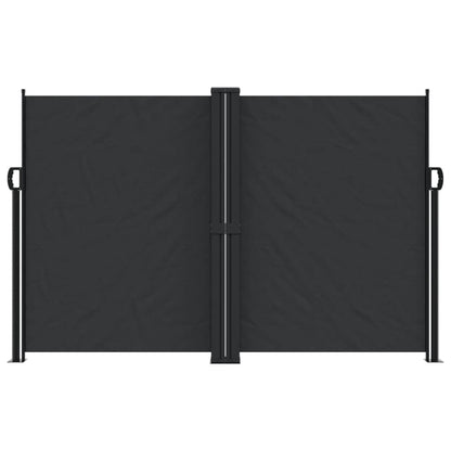 Seitenmarkise Ausziehbar Schwarz 160x1200 cm