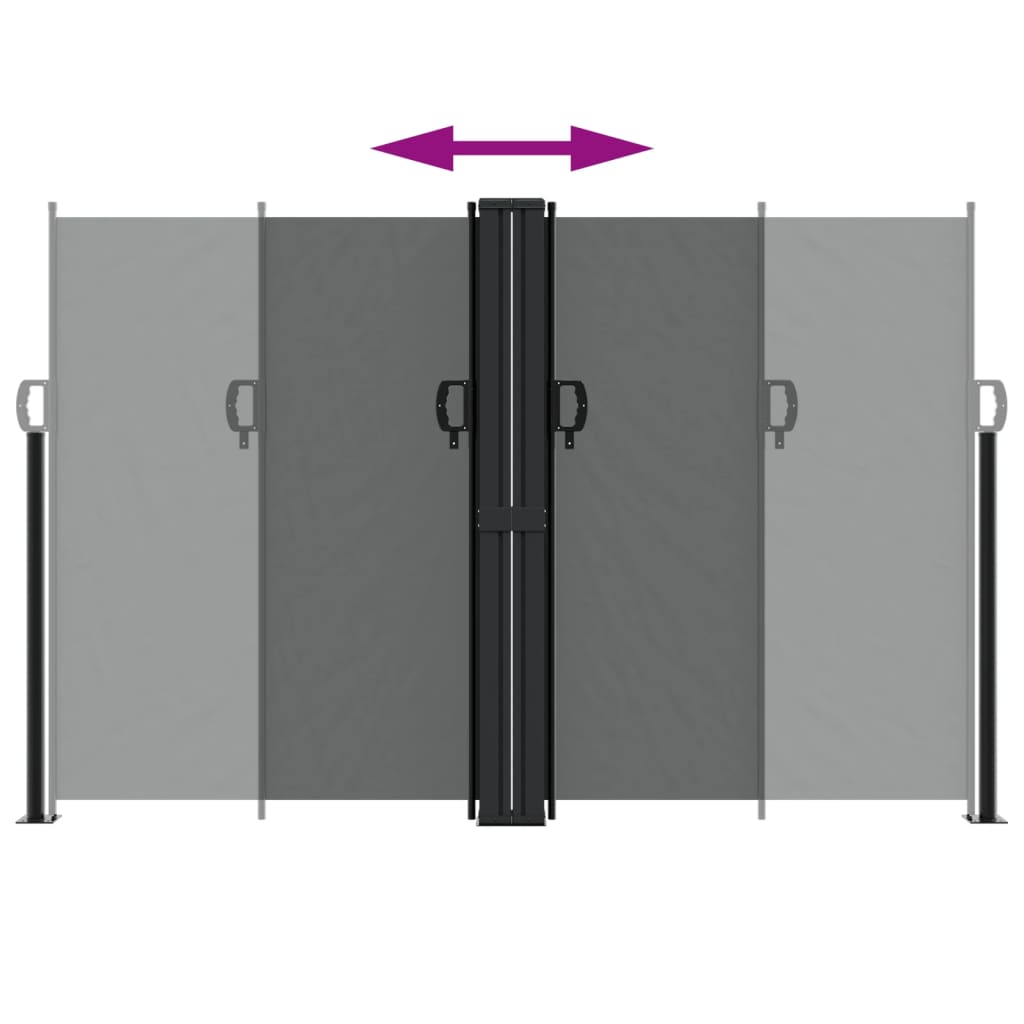 Seitenmarkise Ausziehbar Anthrazit 160x1200 cm