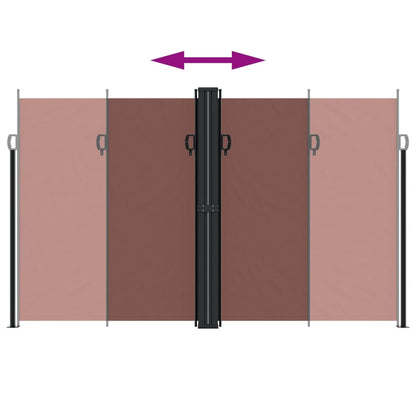 Seitenmarkise Ausziehbar Braun 200x1200 cm