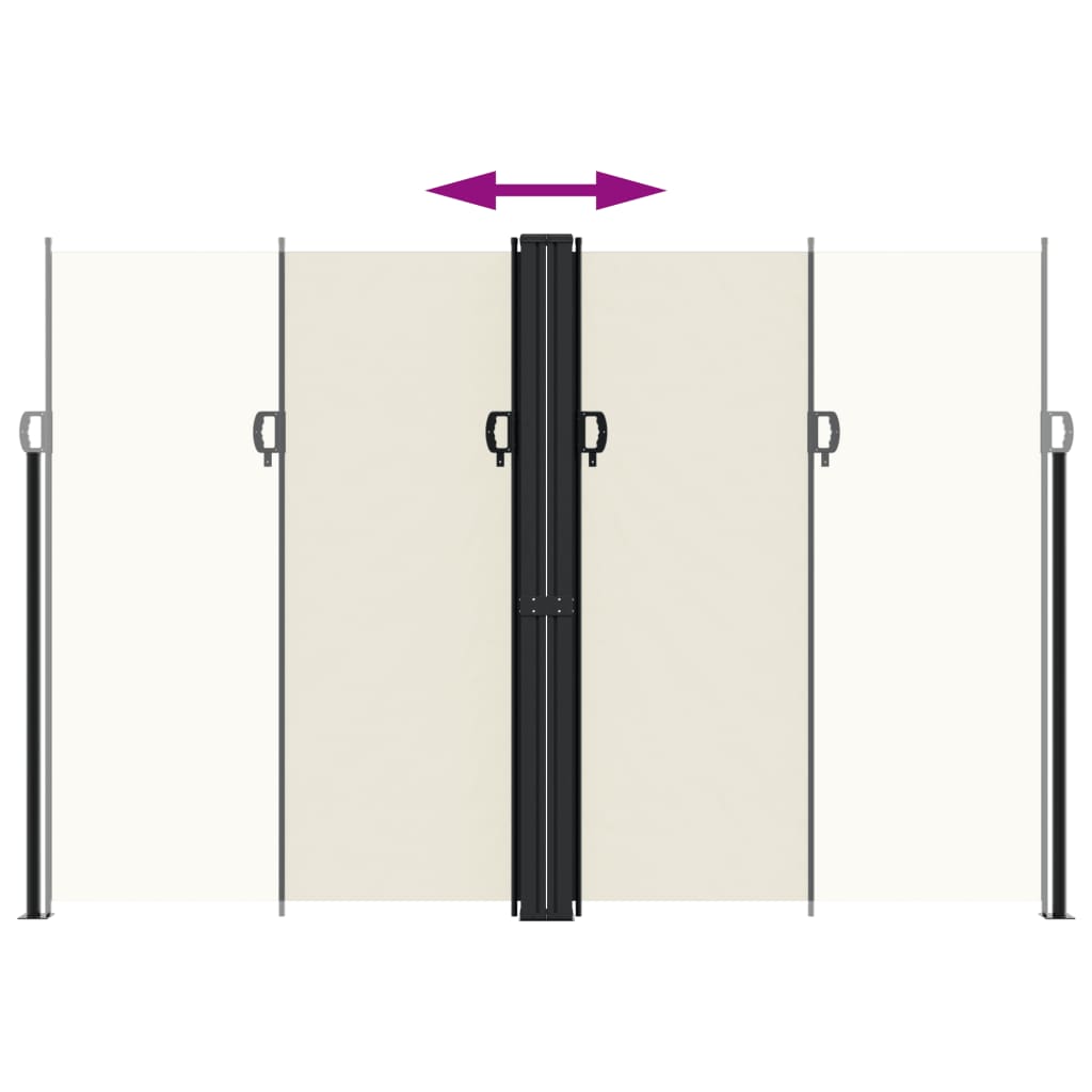 Seitenmarkise Ausziehbar Creme  220x1200 cm