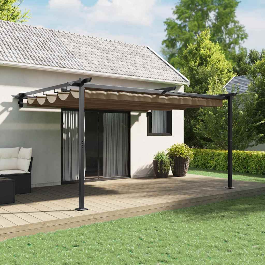 Pavillon Taupe 400 x 300 x 200 cm Polyester