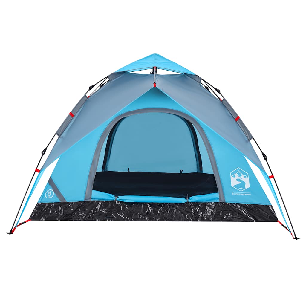 Kuppel-Campingzelt 3 Personen Blau Quick Release