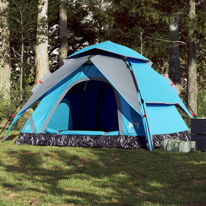 Kuppel-Campingzelt 5 Personen Blau Quick Release