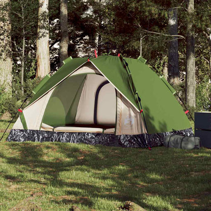 Kuppel-Campingzelt 3 Personen Grün Quick Release