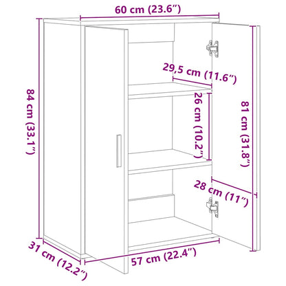 Sideboard Räuchereiche 60x31x84 cm Holzwerkstoff