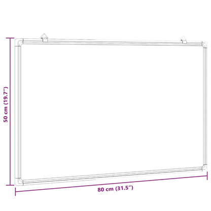 Magnetisches Whiteboard 80x50x1,7 cm Aluminium