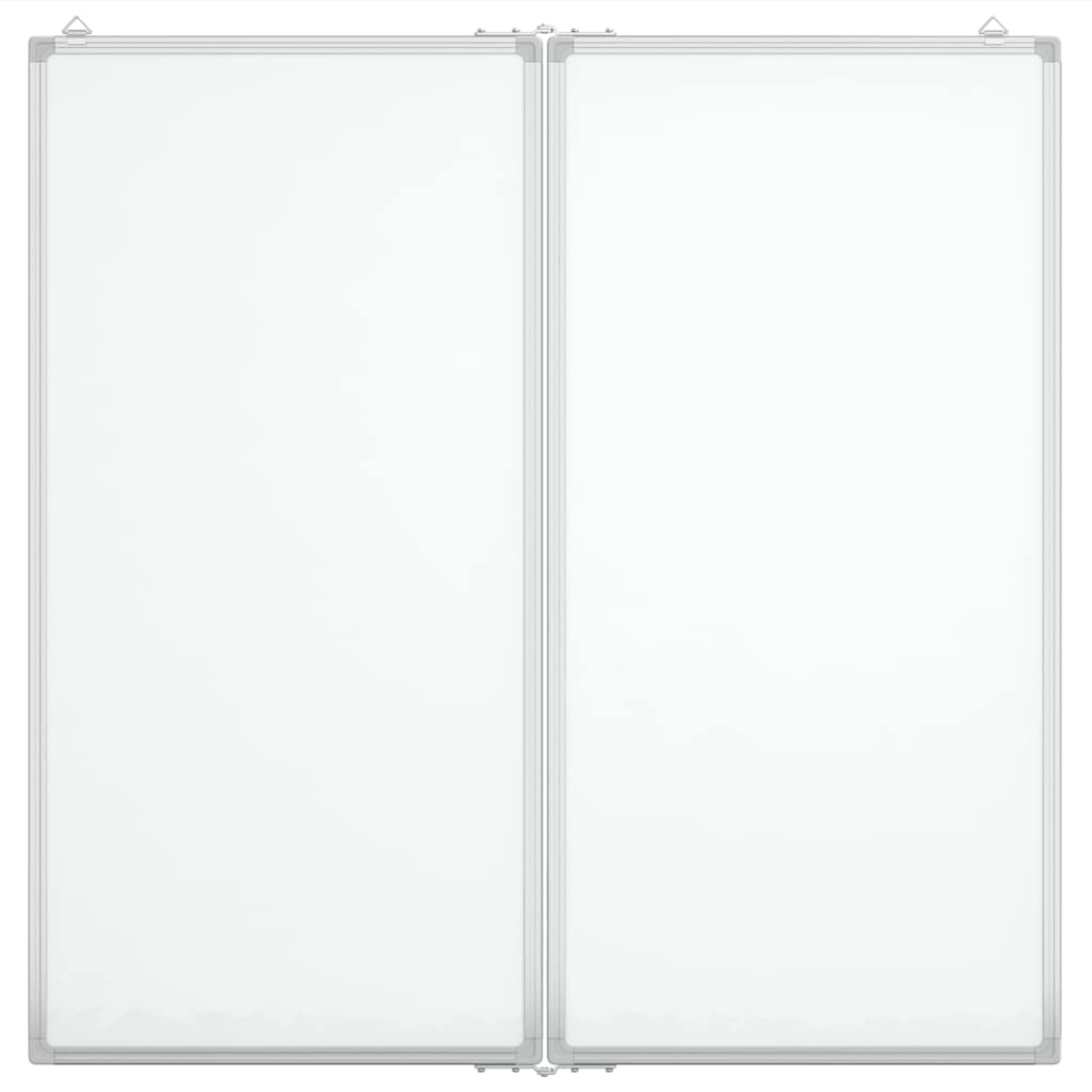 Magnetisches Whiteboard Klappbar 100x100x1,7 cm Aluminium