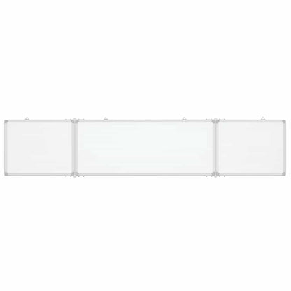 Magnetisches Whiteboard Klappbar 200x40x1,7 cm Aluminium