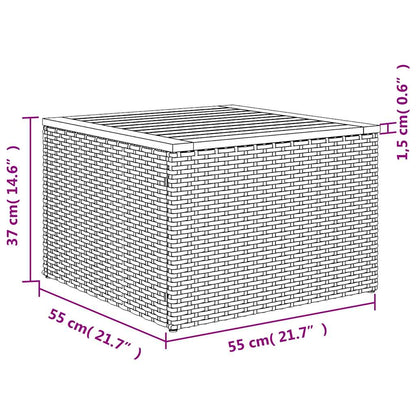 8-teiliges Gartensofa-Set mit Kissen, schwarzes Polyrattan