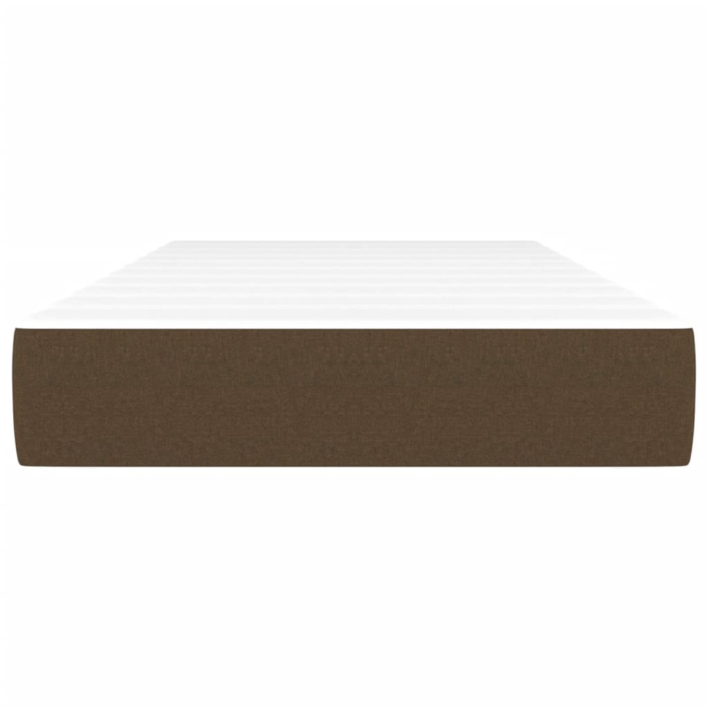 Taschenfederkernmatratze Mittel Dunkelbraun 120x190x20 cm Stoff