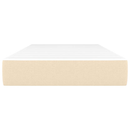 Taschenfederkernmatratze Mittel Creme 120x190x20 cm Stoff