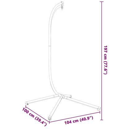 Hängesesselständer ohne Korb Anthrazitstahl
