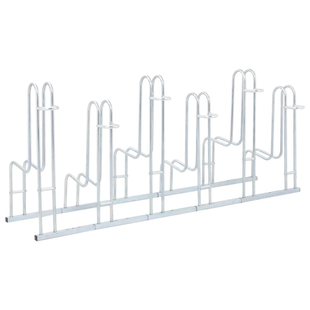 Fahrradständer für 6 Fahrräder Freistehend Verzinkter Stahl