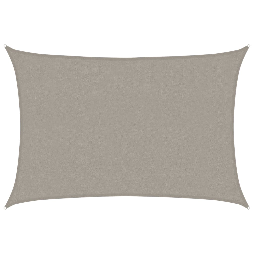 Sonnensegel 160 g/m² Rechteckig Hellgrau 2,5x3,5 m HDPE