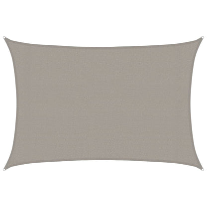 Sonnensegel 160 g/m² Rechteckig Hellgrau 3x4 m HDPE