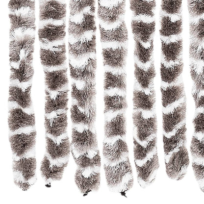 Fliegenvorhang Taupe und Weiß 118x220 cm Chenille