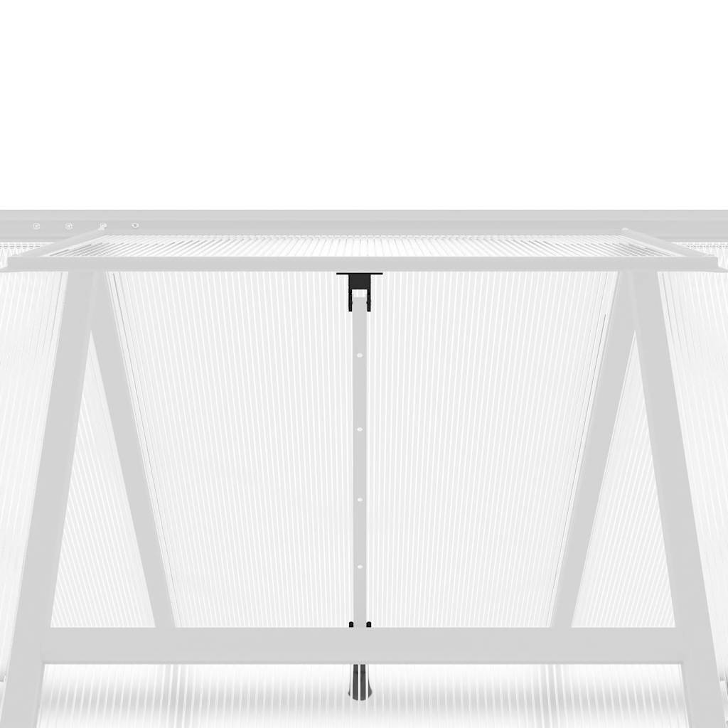 Gewächshaus mit Fundamentrahmen Silber 224x169x195cm Aluminimum