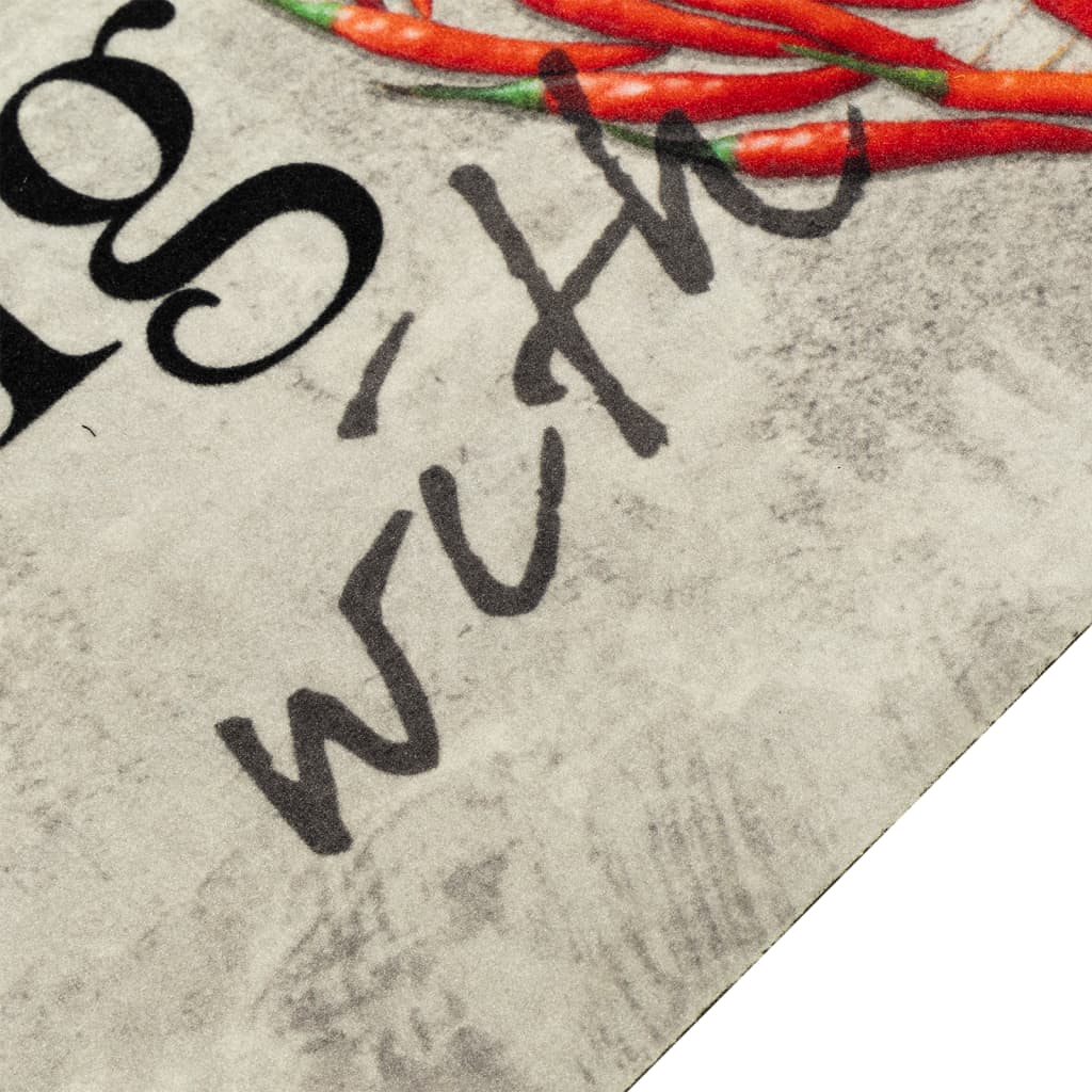 Küchenteppich Waschbar Paprika 60x300 cm Samt