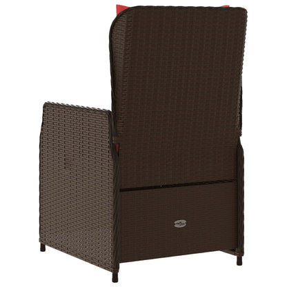 Liegende Gartenstühle 2 Stk. Braun Poly Rattan