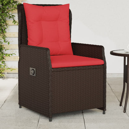 Liegende Gartenstühle 2 Stk. Braun Poly Rattan