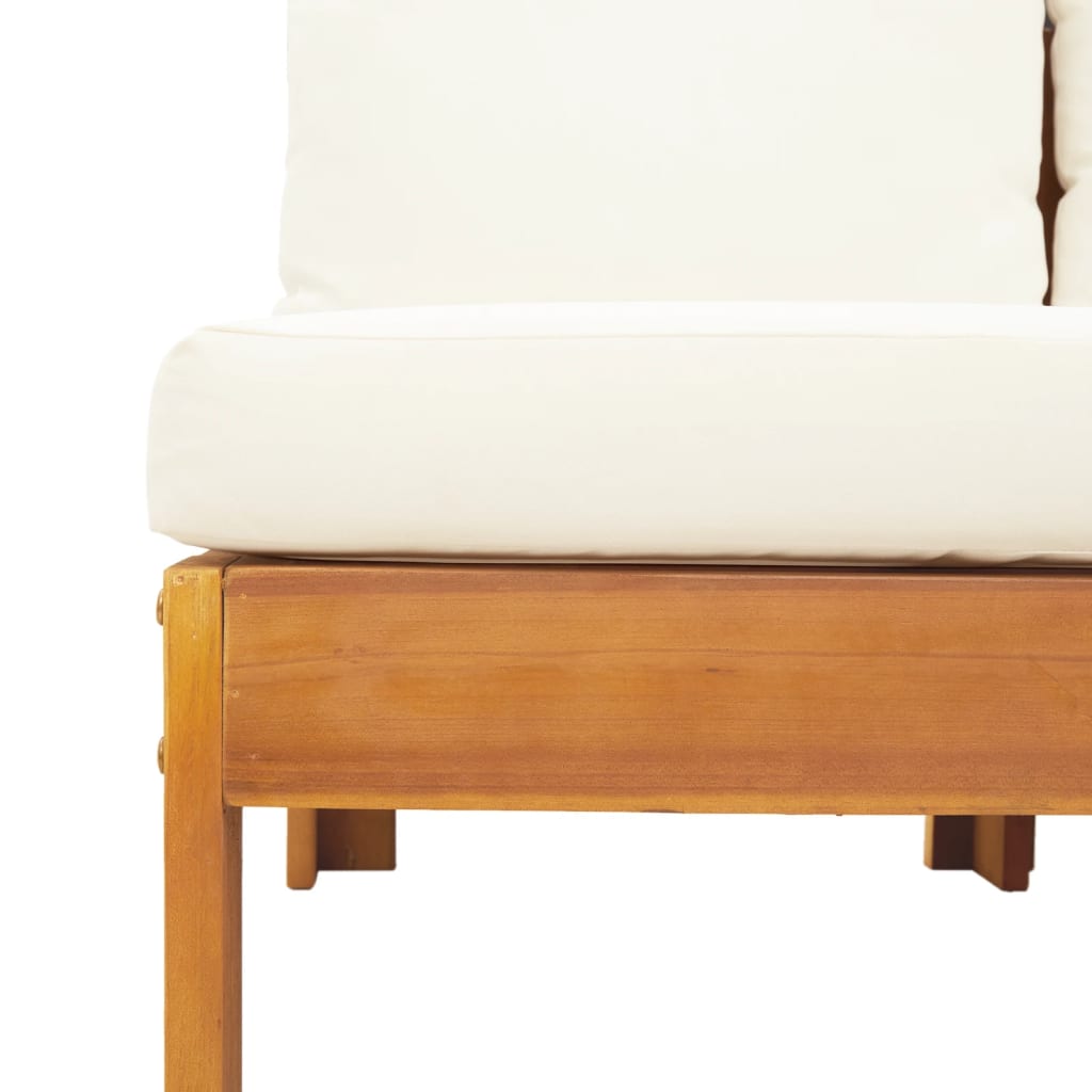 6-tlg. Garten-Sofagarnitur mit Kissen Massivholz Akazie