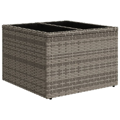 11-teiliges Gartensofa-Set mit Kissen, grau, Polyrattan