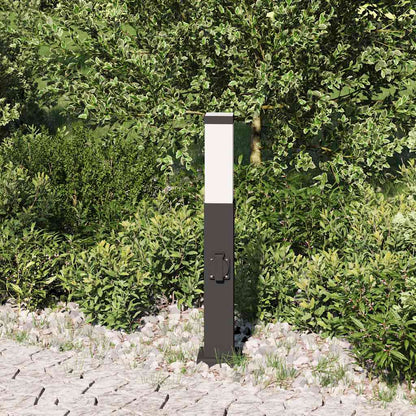 Pollerleuchte mit Auslass 50 cm Schwarz IP44