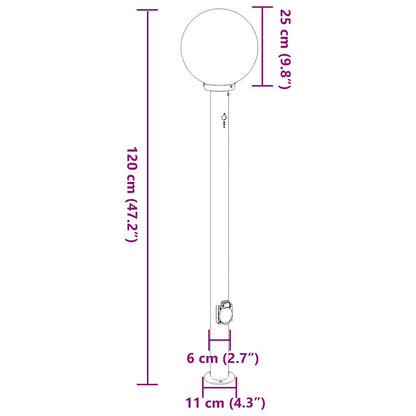 Pollerleuchten mit Sensor&Steckdose 3 Stk. 120 cm Edelstahl IP44