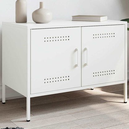 TV-Schrank Weiß 68x39x50,5 cm Stahl