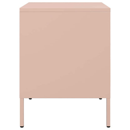 Nachttische 2 Stk. Rosa 36x39x50,5 cm Stahl