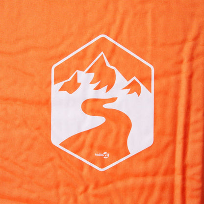 Selbstaufblasende Isomatte mit Kissen Orange