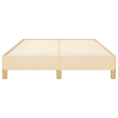Bettgestell ohne Matratze Creme 120x190 cm Stoff