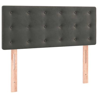 Boxspringbett mit Matratze & LED Dunkelgrau 120x190 cm Samt