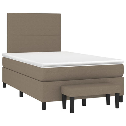 Boxspringbett mit Matratze Taupe 120x190 cm Stoff