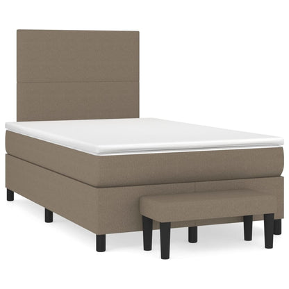 Boxspringbett mit Matratze Taupe 120x190 cm Stoff