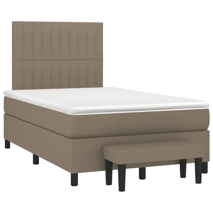 Boxspringbett mit Matratze Taupe 120x190 cm Stoff