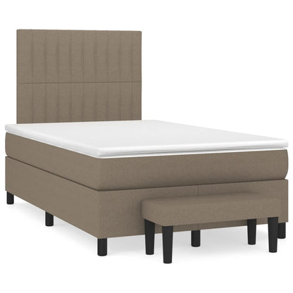 Boxspringbett mit Matratze Taupe 120x190 cm Stoff