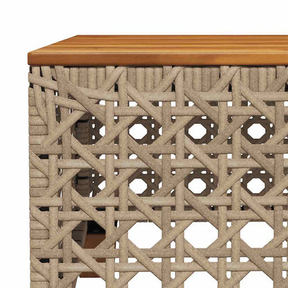 9-tlg. Garten-Sofagarnitur mit Kissen Beige Poly Rattan