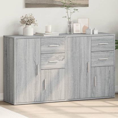 Sideboards 2 Stk. Grau Sonoma-Eiche 60x31x70 cm Holzwerkstoff